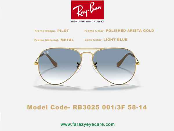 Ray-Ban Aviator Gradient Sunglasses RB3025 0013F
