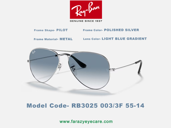 Ray-Ban Aviator Gradient Sunglasses RB3025 003/3F