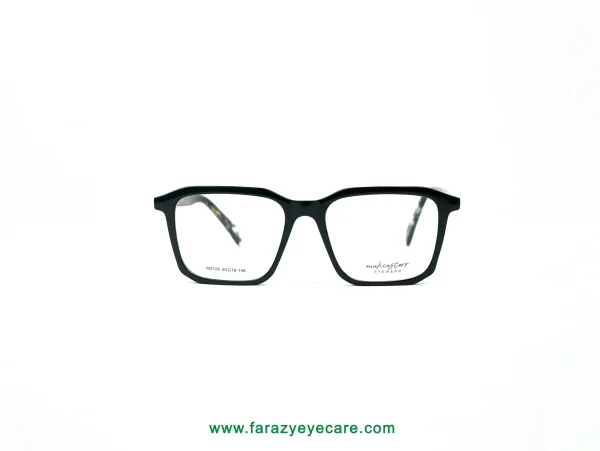 Square Black Red Eyeglasses