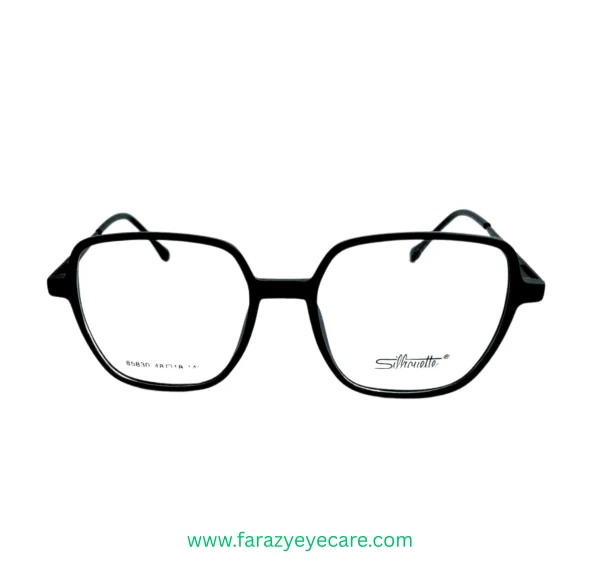 Silhouette Hexagonal Black Eyewear