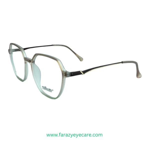 Silhouette Geometric Translucent Light Grey Eyeglasses Frame